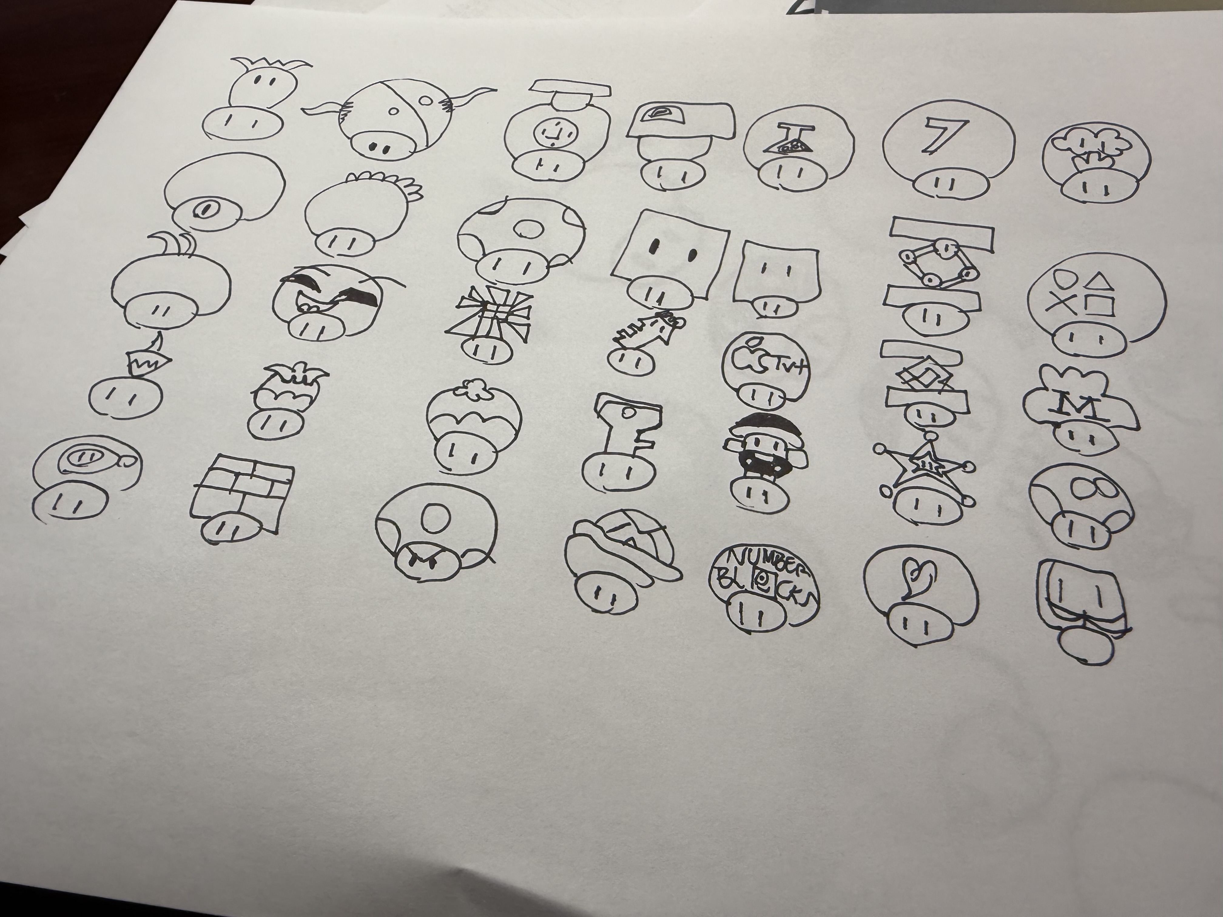 Super Mario Mushrooms